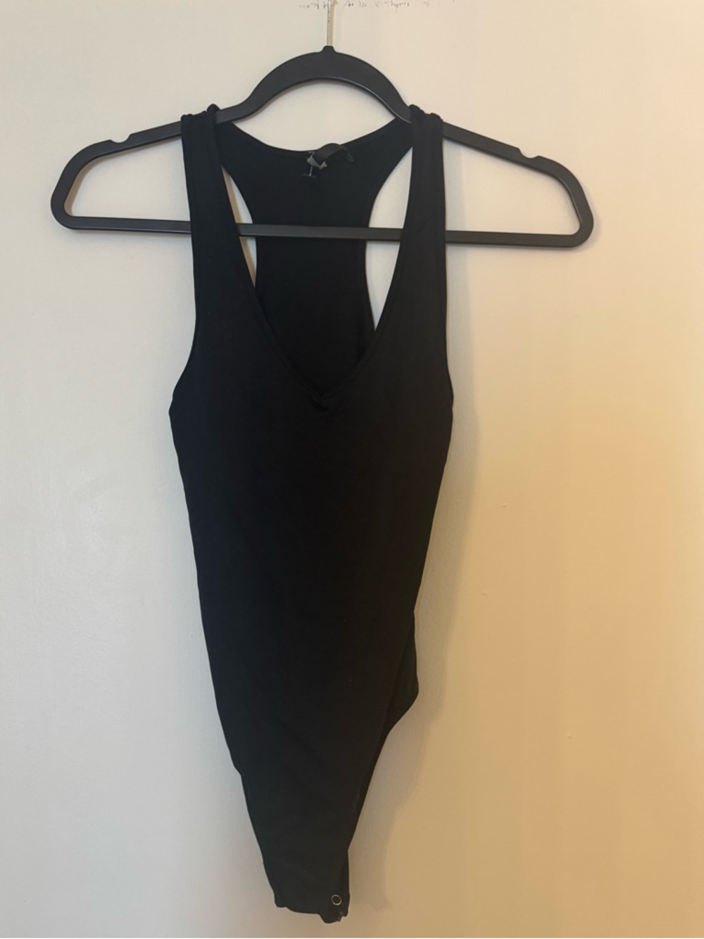 Urban Heritage Black Racerback V-Neck Bodysuit